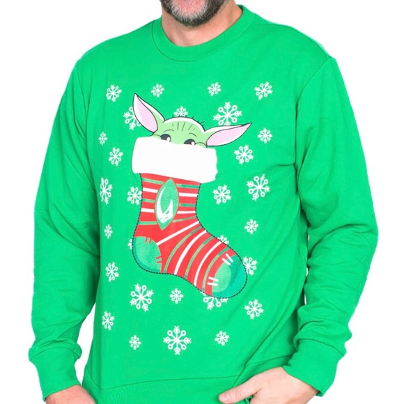 Ugly Christmas Sweater Other - Stars wars Mandalorian, baby Yoda ugly  Christmas sweater men size large